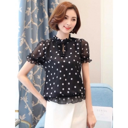 blouse polkadot T3993