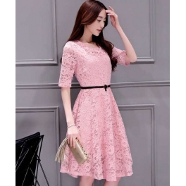 dress brukat korea D4513