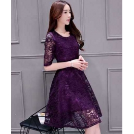 dress brukat korea D4515