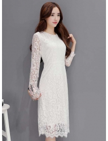 midi dress brukat D4537