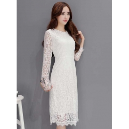 midi dress brukat D4537