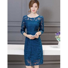 dress brukat korea D4547