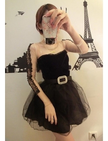 dress pesta korea D824