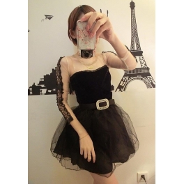 dress pesta korea D824