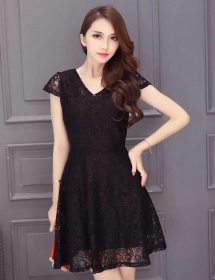 dress brukat korea D4558