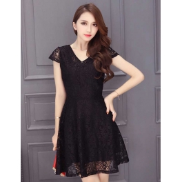 dress brukat korea D4558