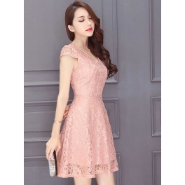 dress brukat korea D4559