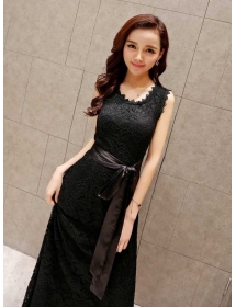 long dress brukat D4569