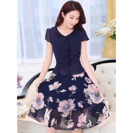 midi dress korea D4613