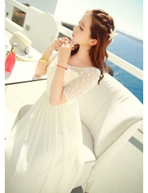 long dress chiffon D4655