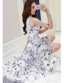 dress pesta korea D4661