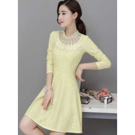 dress brukat korea D4670