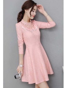 dress brukat korea D4671