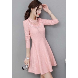 dress brukat korea D4671