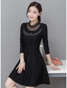 dress brukat korea D4672