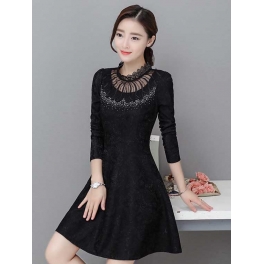 dress brukat korea D4672