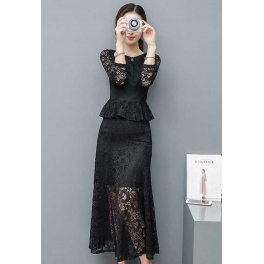 long dress brukat D4675