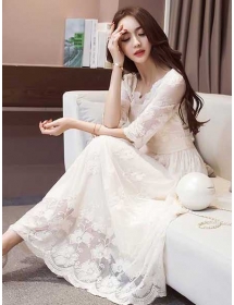 long dress korea D4714