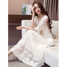 long dress korea D4714