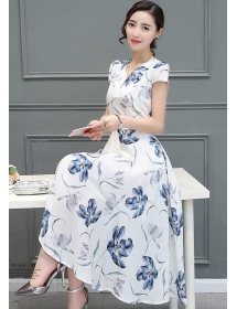 midi dress korea D4716