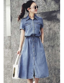 midi dress denim D4717