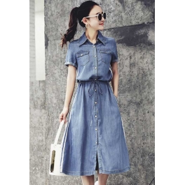 midi dress denim D4717