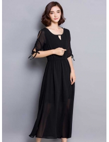 long dress chiffon D4721