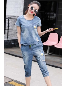 setelan denim D4734