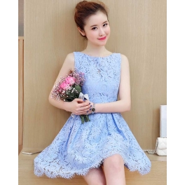 dress brukat korea D4740