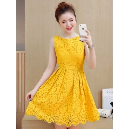 dress brukat korea D4741