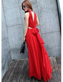 long dress chiffon D4745