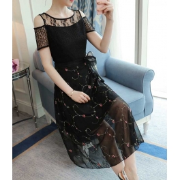 midi dress korea D4748