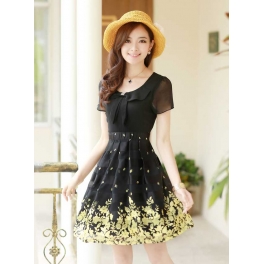 dress wanita import D4754