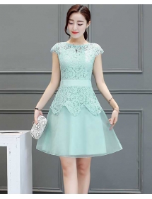 dress brukat korea D4785