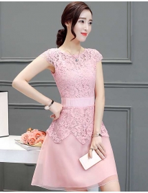 dress brukat korea D4786