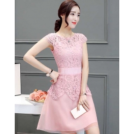 dress brukat korea D4786