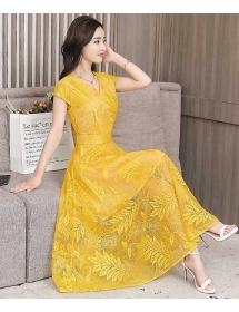 long dress brukat D4787