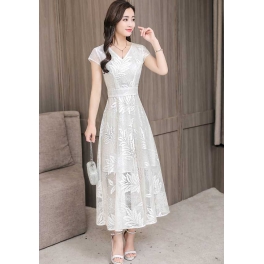 long dress brukat D4790