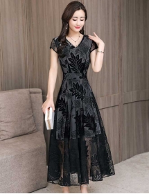 long dress brukat D4793