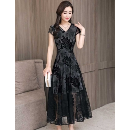 long dress brukat D4793