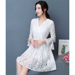 dress brukat korea D4805