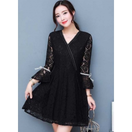 dress brukat korea D4808