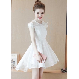 dress brukat korea D4813