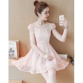 dress brukat korea D4816