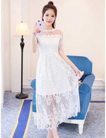 long dress brukat D4846