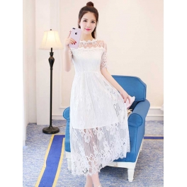 long dress brukat D4846