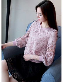 blouse brukat korea T4409