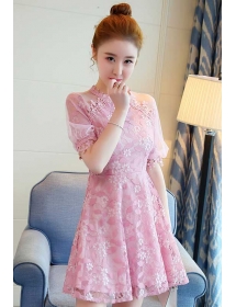 dress brukat korea D4898