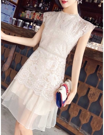 dress brukat korea D4922