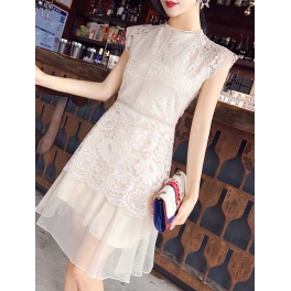 dress brukat korea D4922